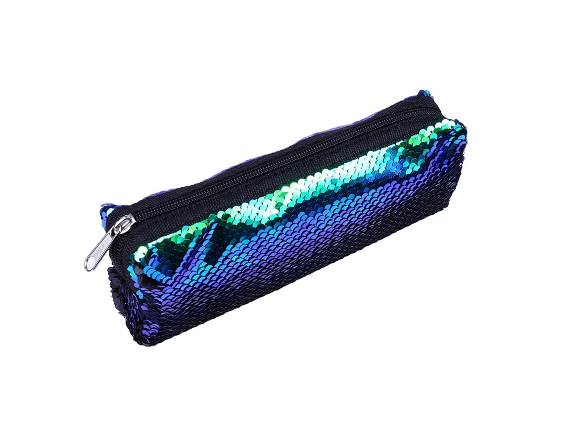 Bolsa De Lápis Com Zíper Multifuncional Para Papelaria E Cosméticos