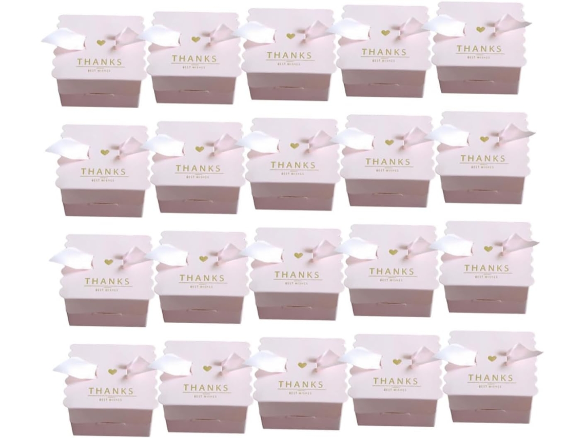 Caixa De Doces Rosa Pastel Para Casamento, 20 Unidades, Caixa Pequena Para Chocolates E Guloseimas, Design Europeu Com