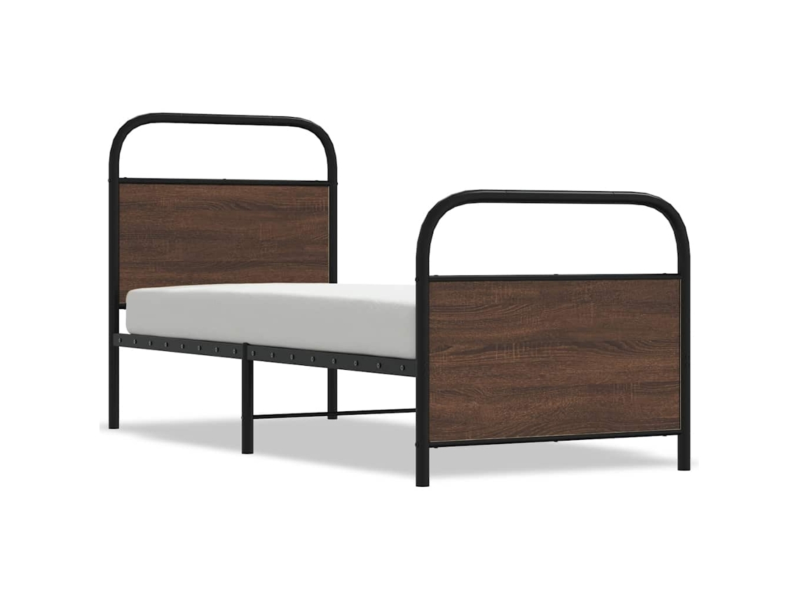 Bed Frame, Bed Frames Vidaxl Marrom Madeira Processada (80 X 200 Cm)