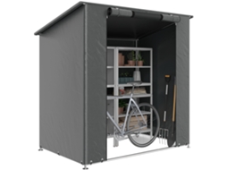 Garagem de lona 1,9x1,2m, impermeável, tenda com porta com zíper, janela de ventilação, cinza escuro BTFORUS