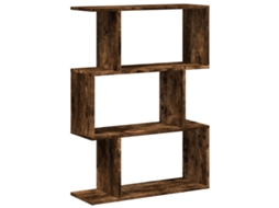 Estante Divisória 3 Níveis Derivados de Madeira Carvalho Fumado MAISON EXCLUSIVE (99x29x99 cm)