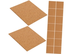 Conjunto De 90 Porta Copos Quadrados De Cortiça Autoadesivos, Com Isolamento Térmico Natural, Ideais Gokoco