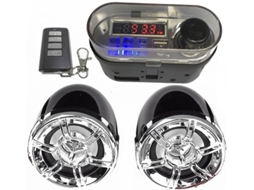 Guidon Audio Amplificateur Haut-parleur Audio De Moto 12v, Com Carregador Micro, Compatível Com Telecomando