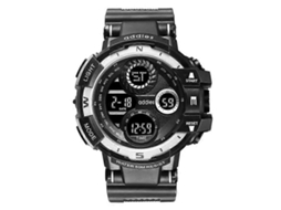 Relógio Eletrônico Multifuncional Esportivo Para Homens Addies My-1901 Com Três Janelas De Led Luminosas, Compatível Com Calendário, Despertador, Cron