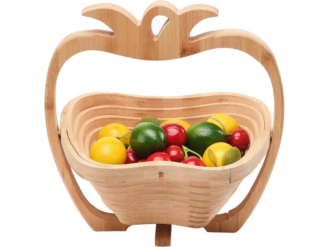 2026-cesta De Frutas Dobrável Em Forma De Abacaxi 11 Polegadas Para Frutas Legumes E Presentes Diy Com Bambu Natural