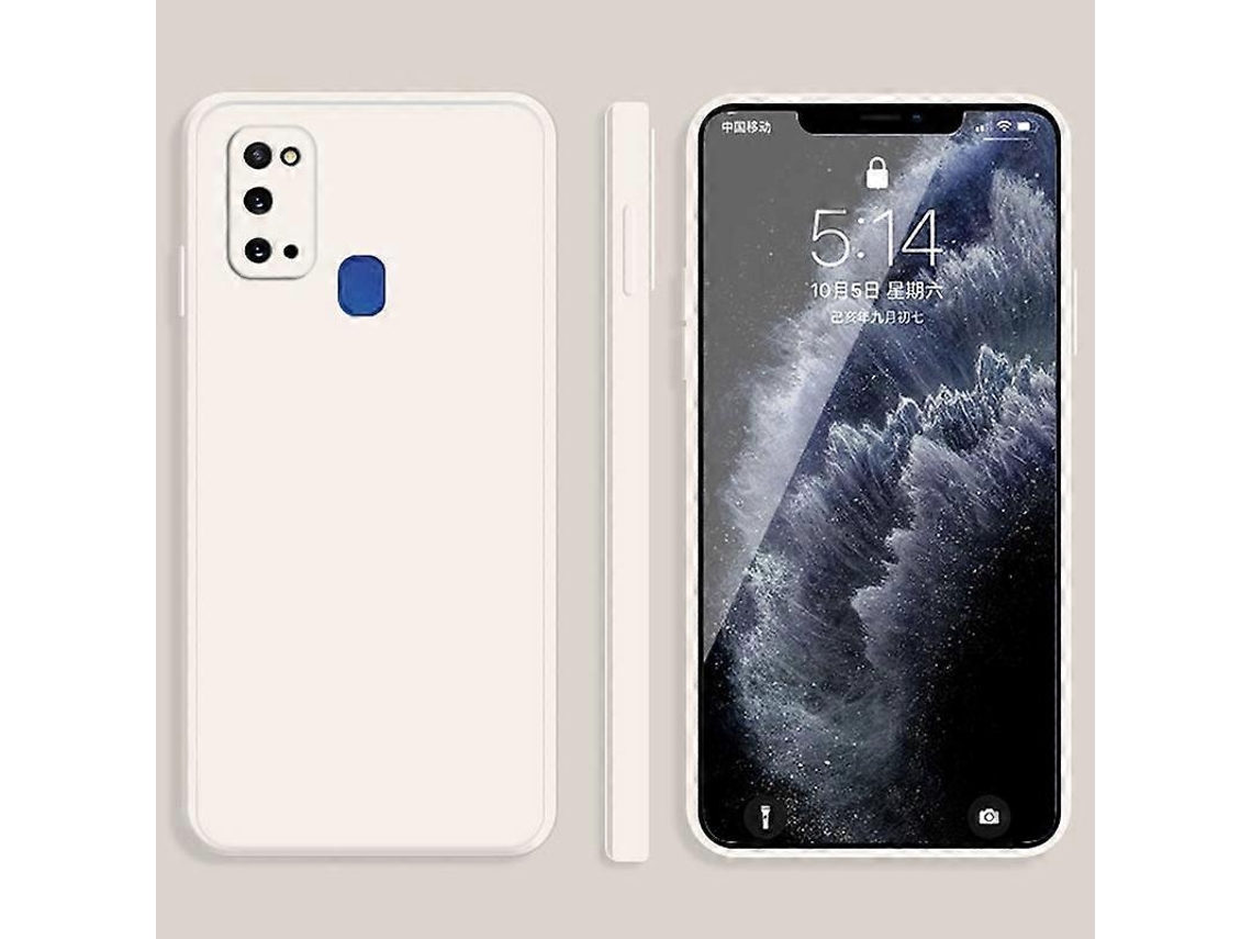 Capa Protetora De Silicone Líquido Sintético De Cor Sólida Com Bordas Retas, Resistente A Quedas E Com Cobertura Total Para Samsung Galaxy A21s (verde