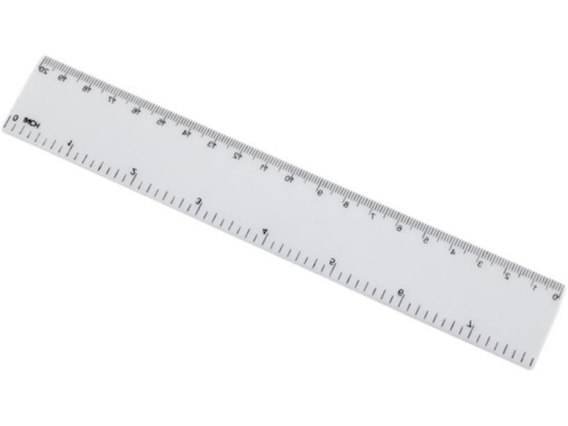 Régua de plástico Stobaza de 20 cm com escala em centímetros, pacote com 4 unidades, ferramenta de medição rígida adequada.