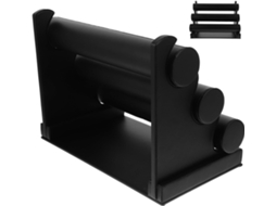 Suporte De Exibição De Joias Nuobesty De 3 Níveis, Destacável, Em Pu Preto, Para Pulseiras E