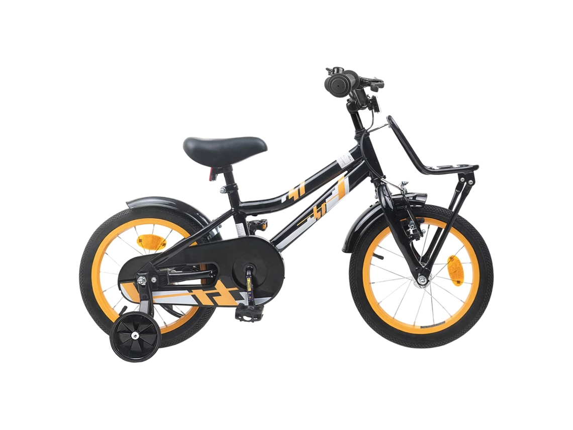 Vidaxl Bicicleta Infantil 12 Polegadas Para 2-4 Anos Laranja E Preto