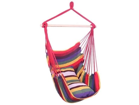 Leytn® Cadeira de rede suspensa Cadeira suspensa 130 100 Carga 100 kg com 2 almofadas para acampamento no jardim ao ar livre LEYTN