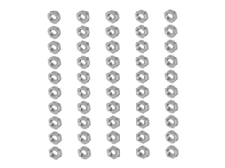 Kit De Sortimento 50 Porcas Sextavadas, Conjunto De Porcas Roscadas Em Aço Inoxidável A2-70 Para Máquinas Industriais M3