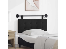 Vidaxl Cabeceira Suspensa Com Luz Led Preto Tecido