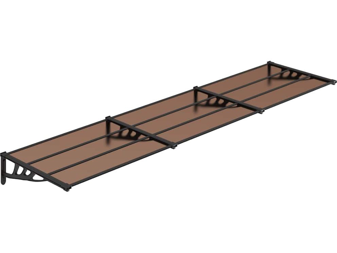 Door Canopy, Door Canopies Vidaxl Preto Policarbonato (358.5 X 90 Cm)