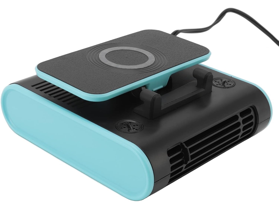 Ventilador Veicular 4em 1em Abs, Carregador Sem Fio Multifuncional De 5v, Suporte Para Celular, Difusor De Aromaterapia