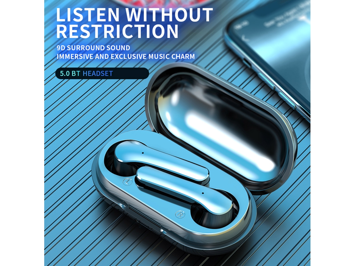 Auriculares Inalámbricos LB 20 Tws Bluetooth 5.0 Mini con Control Táctil Reducción de Ruido y Resistente al Agua S/MARCA