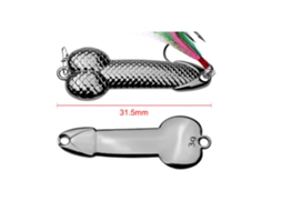 Isca de Pesca com Lure de Metal e Penas 3g Preto