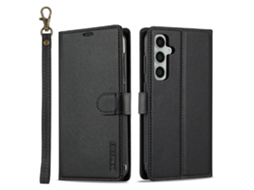 Capa De Couro Pu Tipo Carteira, Destacável E Magnética, Preta, Para Samsung Galaxy A16 5g/4g, Tkdaddy Lc.imeeke L2 Series