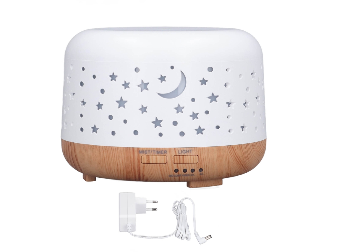 Umidificador de Aromaterapia 300ml com Luzes LED SILVER