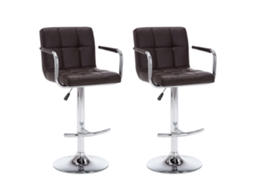 Bar Stool, Bar Stools Vidaxl Marrom Couro Artificial (n/a)