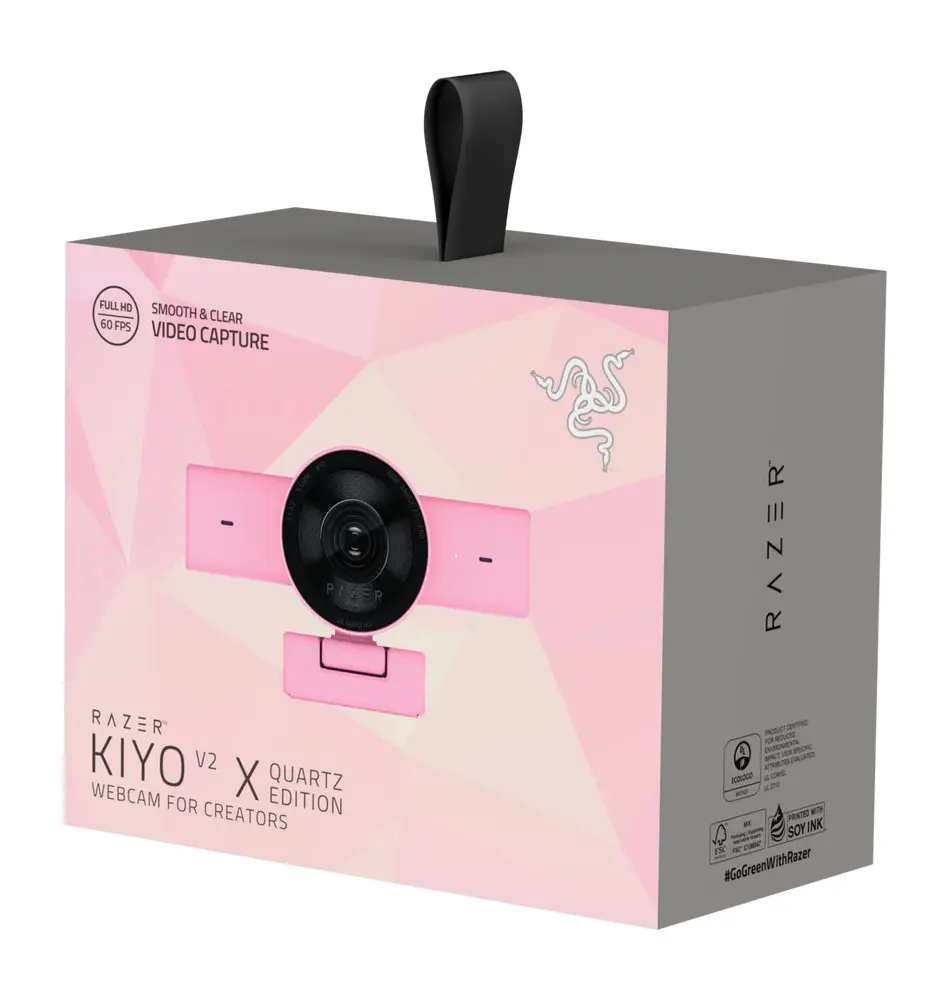 Webcam RAZER Kiyo V2 X (1440p - 60FPS - Autofocus - Rosa)
