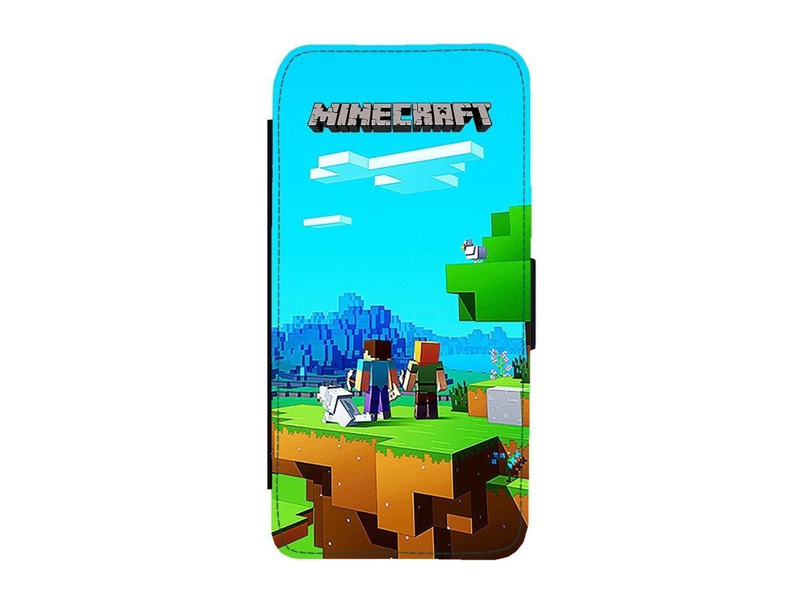 Capa Flip Para Iphone 17 Pro Max Com Tema Minecraft
