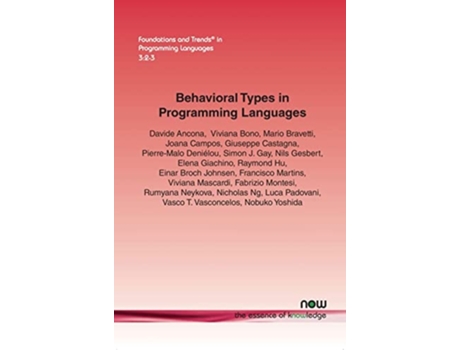 Livro Behavioral Types In Programming Languages De Davide Ancona, Viviana Bono Et Al. (inglês)