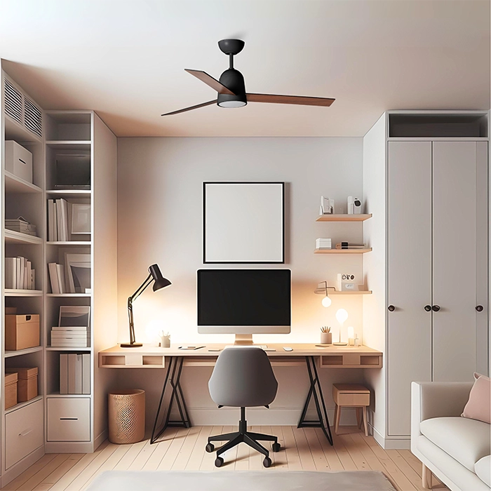 Neat Ventilador De Teto Preto Ã˜124cm Ventyly