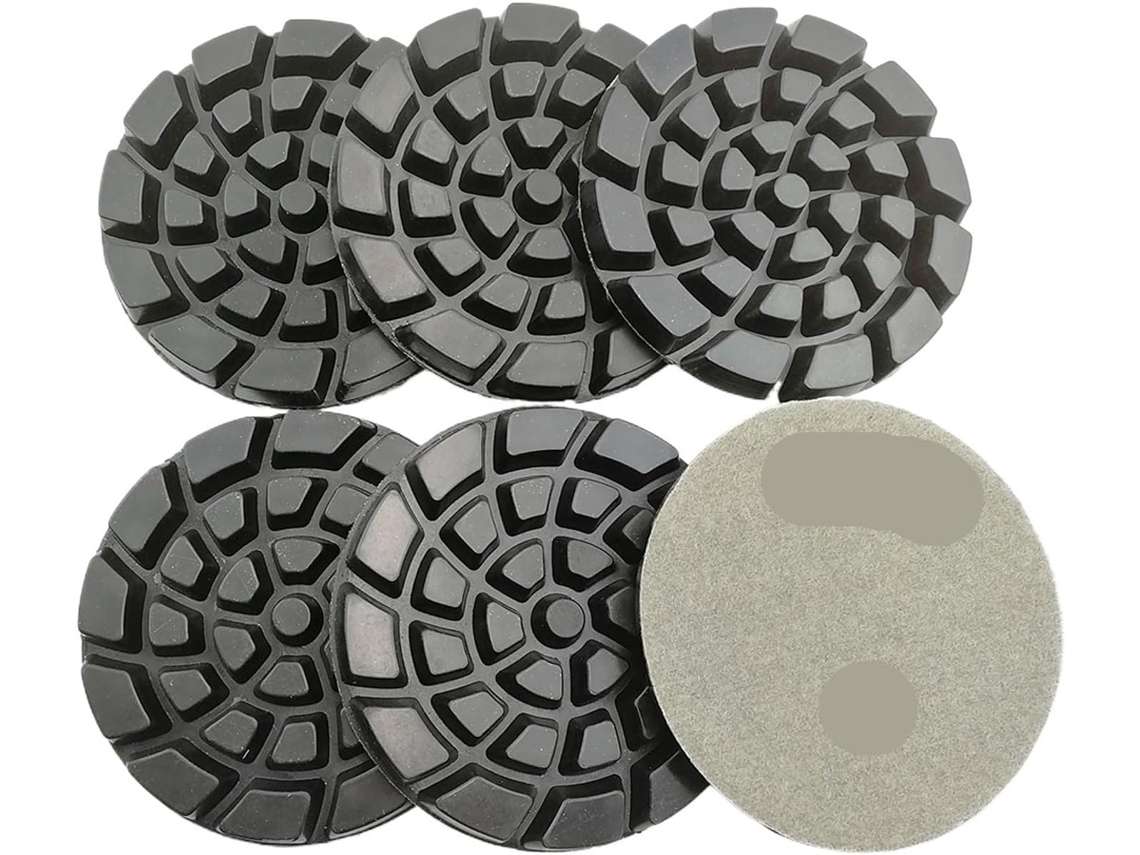 Conjunto De 6 Discos Diamantados Para Polimento Concreto, 10 Cm (4