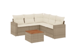Garden Sofa Set, Garden Sofa Sets Vidaxl Bege Rattan / Vime (n/a)
