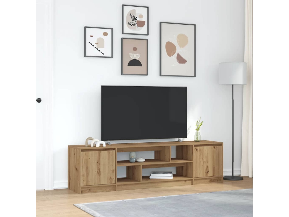 Vidaxl Móvel De Tv 188,5x41x50cm Deriv. De Madeira Carvalho Artisiano