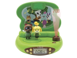 Despertador Projetor Animal Crossing Para Crianças - Nintendo - Com Luz Noturna E Projeção De Tempo No Teto, Efeitos Sonoros LEXIBOOK
