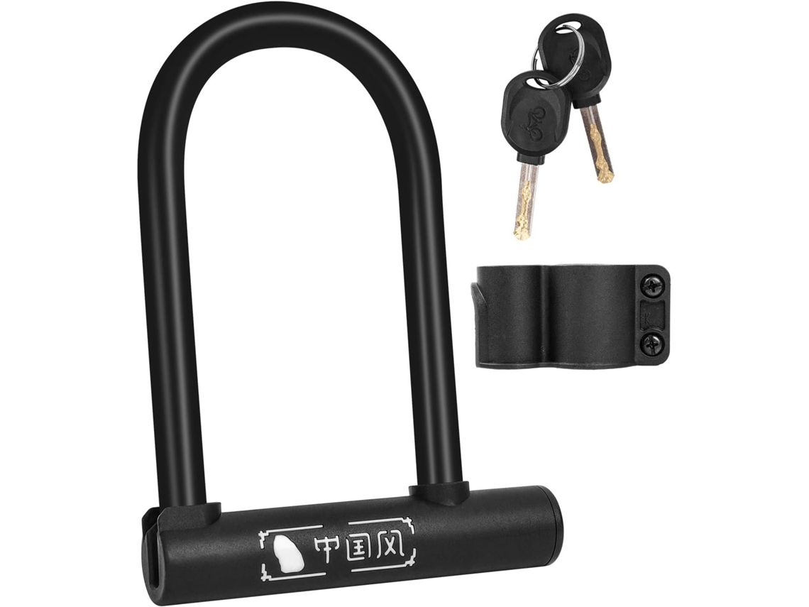 Cadeado De Aço Para Bicicleta, à Prova Dágua E Resistente à Ferrugem, Com Suporte Universal E 2 Chaves, Para Bicicleta Elétrica, Aquaforge