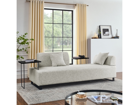Sofá Modular 3 Lugares Com Almofadas E Mesas De Centro Salus Modus Sofa