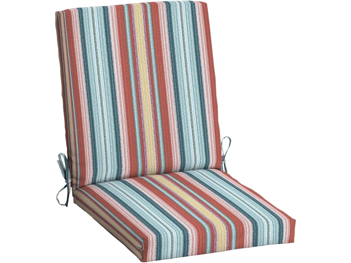 Almofada Retangular Cadeira Exterior Várias Listras 94 Cm Comprimento X 50 Largura, 1 Peça