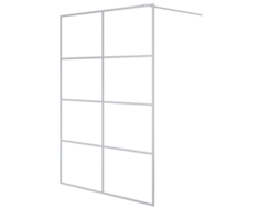Divisória de Chuveiro 140x195 Cm Vidro Transparente Esg Prateado MAISON EXCLUSIVE