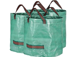 3 bolsas de jardim impermeáveis de 60l com 4 alças, resistentes a rasgos com S/MARCA