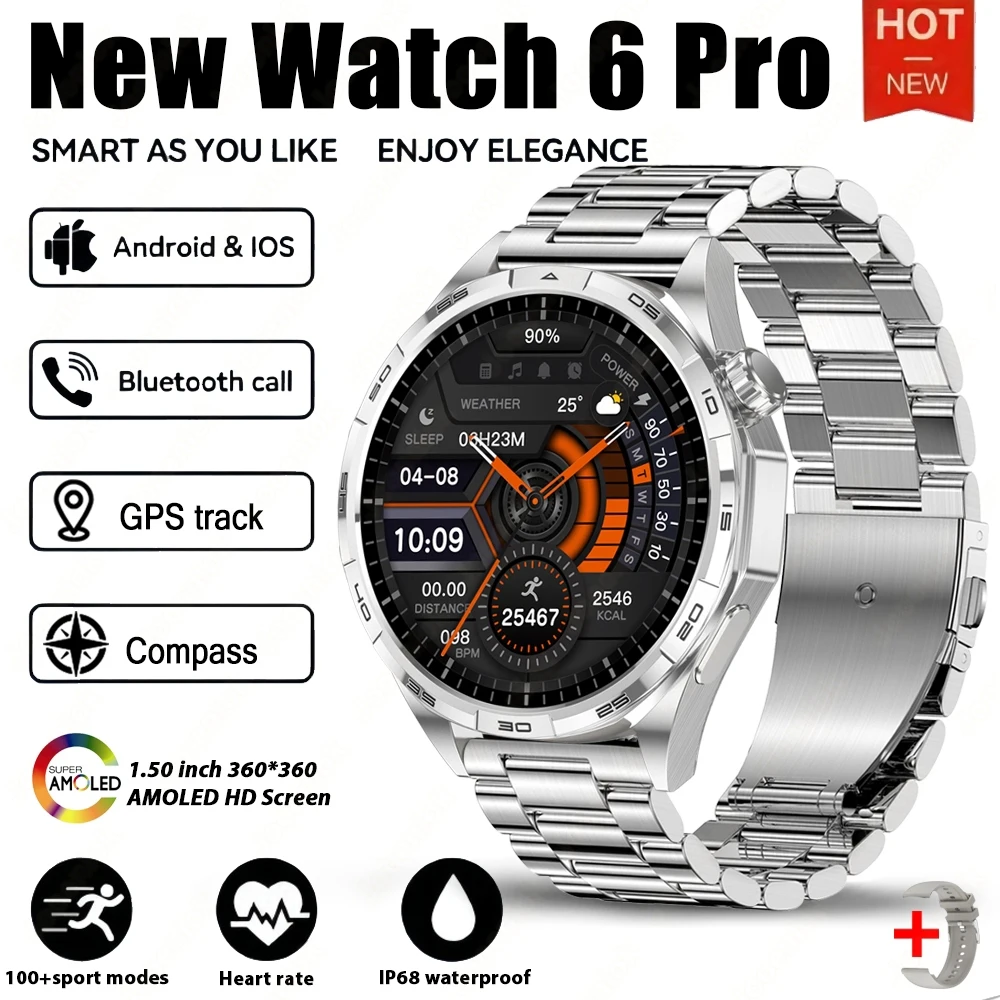 Smartwatch, Rastreamento Gps, Monitoramento de Frequência Cardíaca, Chamadas Bluetooth, Nfc MDUG (aço Prateado)