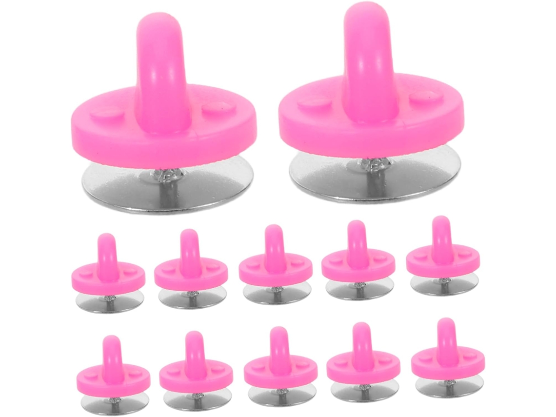 Conjunto De 100 Alfinetes Com Pontas De Borracha E Alfinetes De Cabeça Chata Rosa, Acessórios Para Confecção