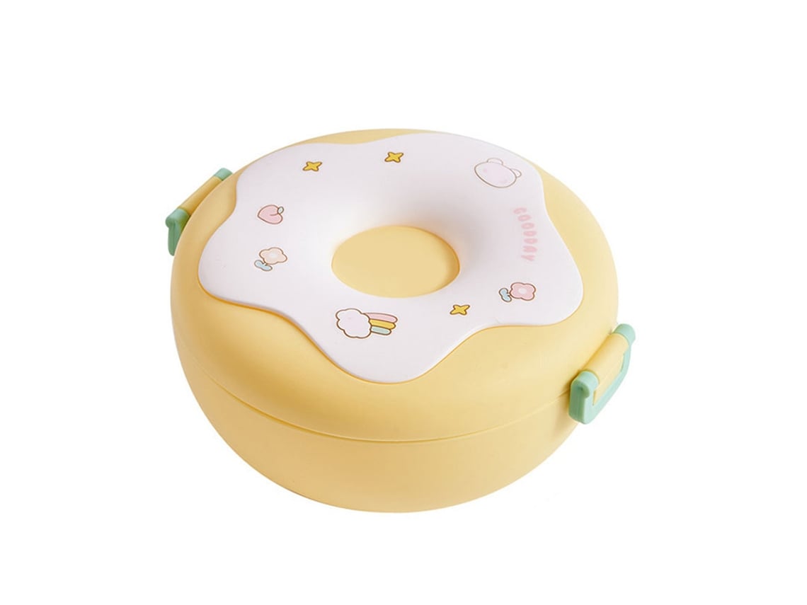 Tigela de Bento com Tampa e Forma de Donut | S/MARCA