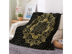 Manta de Flanela Fansu Estampa Mandala 3d Macia e Felpuda Ideal para o Inverno Perfeita Cama Ou Sofá Adequada