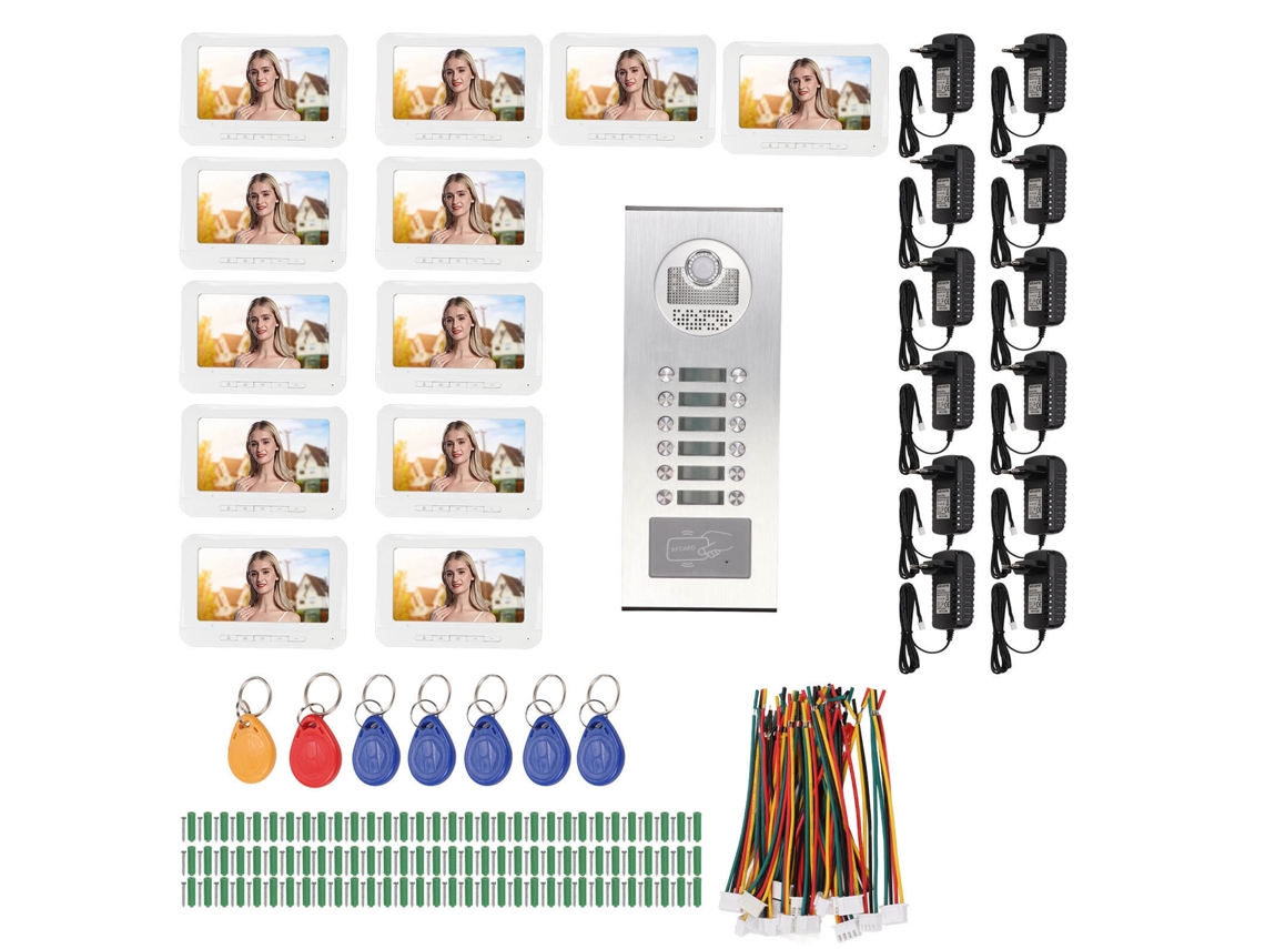 Sistema Intercom Vídeo Lcd 7 Polegadas Mãos Livres