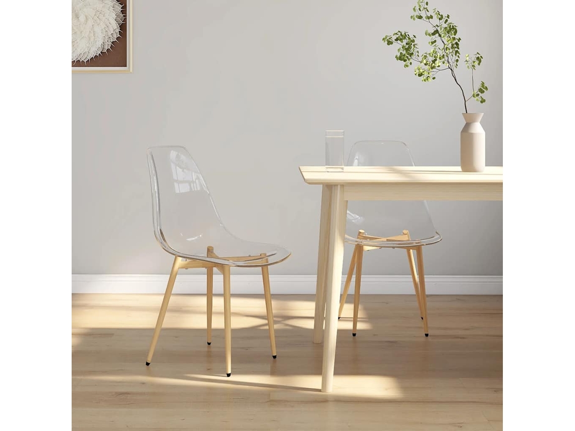 Vidaxl Cadeiras De Jantar 2 Pcs Pet Transparente
