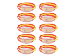 Omni-202610 Pçs Brazalete Luminoso Com Bandeira Nacional De Silicone Abs Para Partido De Futebol 2022 Aficionados Props De Agradecimento