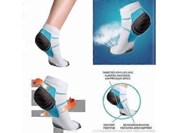 Meias De Compressão, Suporte De Tornozelo, Dor Nos Pés, Fascite Plantar Slowmoose (preto Vermelho 5 Pares)