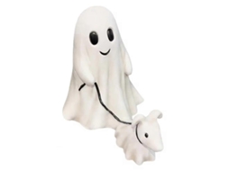 Lurelia Cão Fantasma Halloween Fofo Em Resina Branco Para Jardim, Casa E Festa