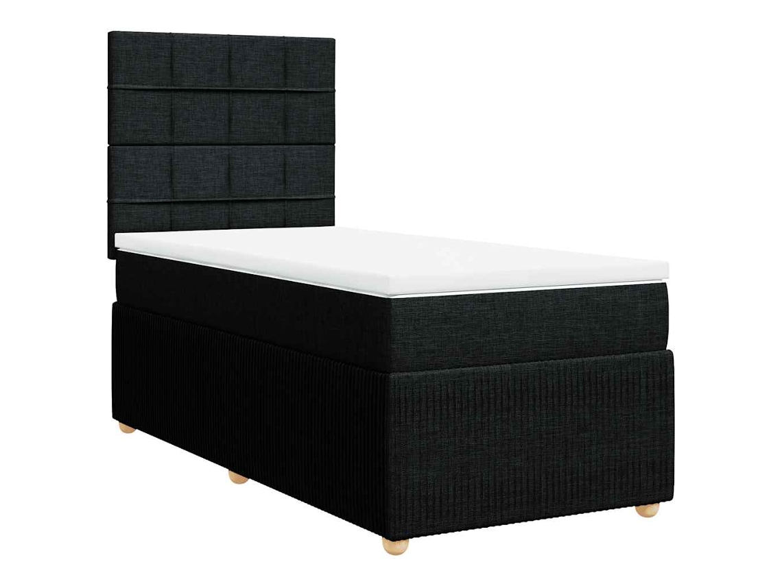 Cama com Molas/colchão 90x200 Cm Tecido Preto MAISON EXCLUSIVE