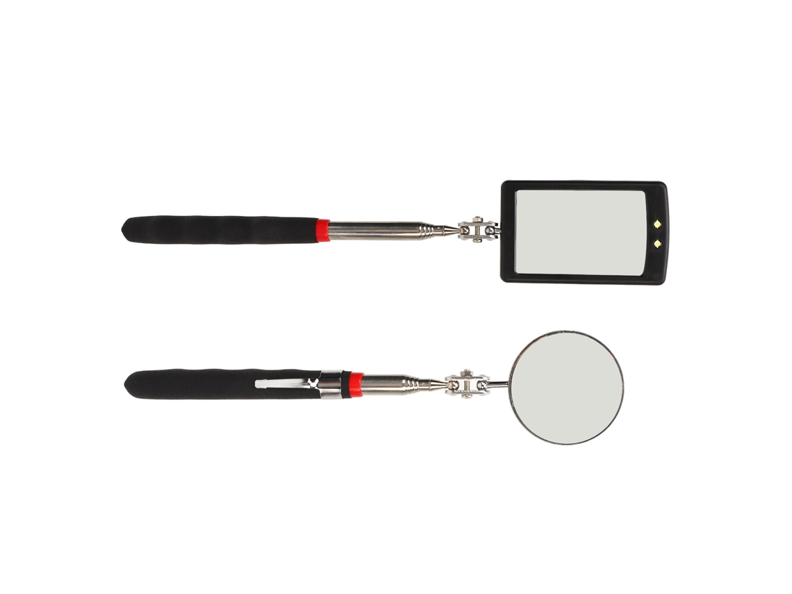 Laxiscreed Conjunto De Espelhos De Inspeção Telescópicos Com Luz Led E Flexíveis Para Manutenção