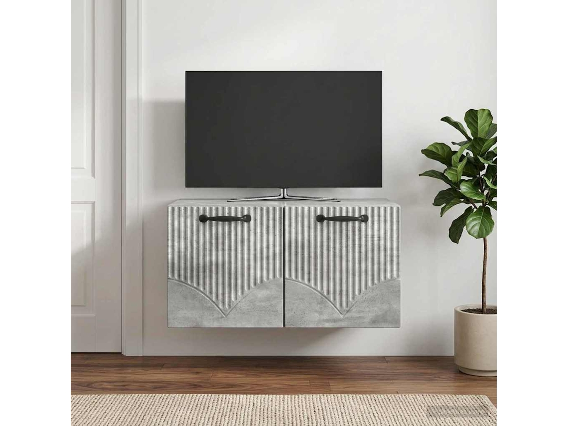 Vidaxl Gabinete De Tv De Parede Cinzento Cimento 59,5 X 41 X 30 Cm