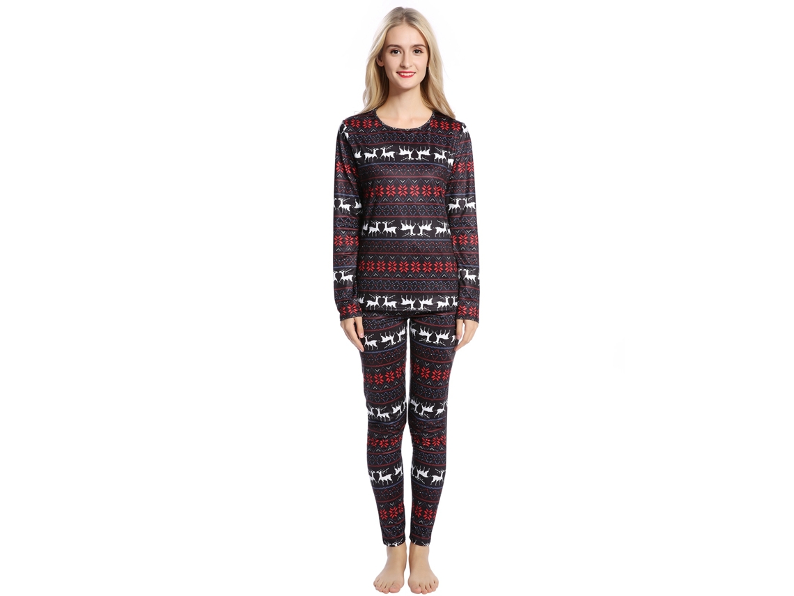 Laxiscreed Roupa De Natal Festiva Para Mulher Com Blusa Santa E Calças De Outwear