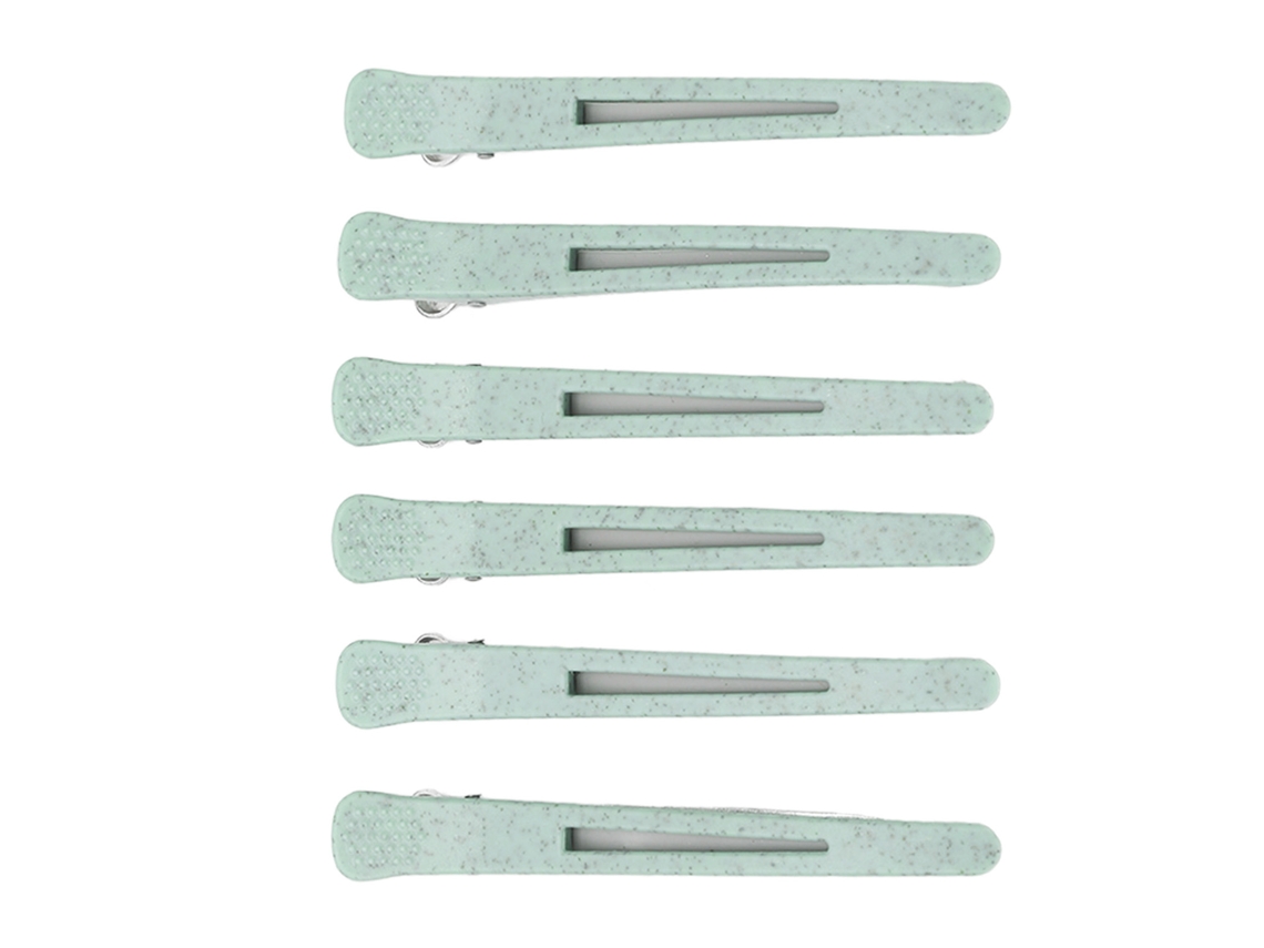 2026 6 Clips de Pelo Pico de Pato Profesional Portátiles para Salón, Peinado Y Seccionado, Color Verde para Mujeres Y Niñas